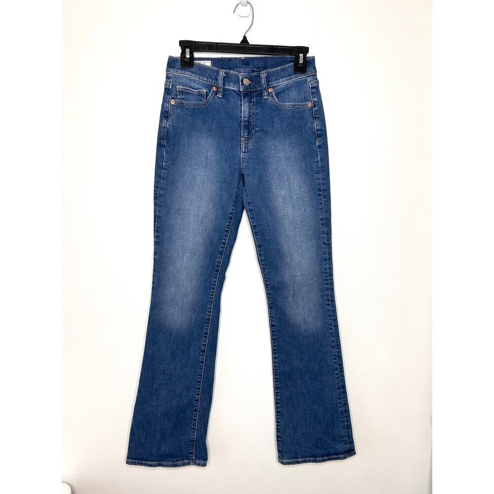 Gap Baby Boot Mid-Rise Jeans Sz 27/4R Med Wash Classic Denim 90s Stretch EUC